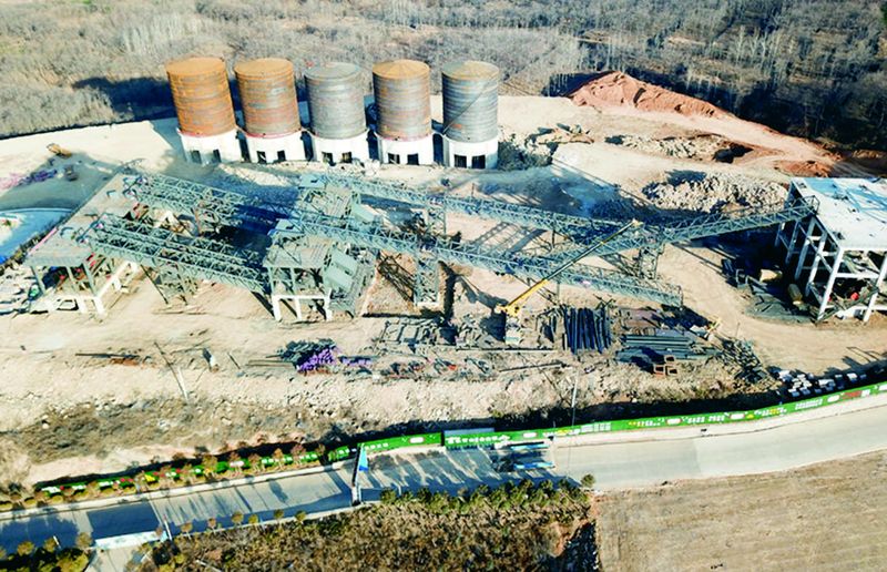 陜西施工現(xiàn)場(chǎng)時(shí)產(chǎn)2000噸砂石骨料生產(chǎn)線